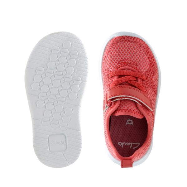 Clarks Girls Ath Flux Toddler Trainers Coral | CA-8320567